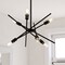 Vaxcel Halsted 6-Light 24.25 in W Black, Satin Brass Gold Mid-Century Modern Sputnik Pendant Fixture P0390R - alternate 8