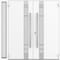 Vdomdoors Metal Double Doors Deux 1713 White Enamel Frosted Glass 1 Sidelight Entry Modern Painted 84x80 (W72 DEUX1713DEXD-BEM-W72+12xH80-RH-O - alternate 4
