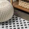 Jonathan Y Rabat High-Low Pile Mini-Diamond Trellis White/Black 2 ft. x 8 ft. Indoor/Outdoor Runner Rug SBH101B-28 - alternate 5