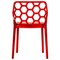 Leisuremod Modern Dynamic Dining Chair, Transparent Red DC19TR - alternate 3