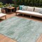 Homeroots 10' X 14' Mint Green And Pale Aqua Abstract Washable Indoor Outdoor Area Rug 630926 - alternate 1