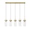Z-Lite Fontaine 5 Light Linear Chandelier, Rubbed Brass, 44.25 In W 7002P5-5L-RB - alternate 5
