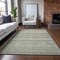 Homeroots 9' X 12' Sage Mint Green And Beige Striped Washable Indoor Outdoor Area Rug 577803 - alternate 5