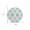 Homeroots 8' Aqua Teal Blue And Ivory Round Ikat Washable Indoor Outdoor Area Rug 589070 - alternate 4