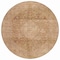 Homeroots 8' Rust And Beige Round Medallion Washable Indoor Outdoor Area Rug 616474 - alternate 1