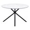 Homeroots 47" White And Black Rounded Steel Dining Table 394610 - alternate 7