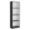 Homeroots 71" Gray And White Wood Four Tier Bookcase 546194 - alternate 9