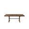 Homeroots 64" Brown Solid Wood Removable Leaf Trestle Base Dining Table 318936 - alternate 1