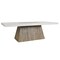 Homeroots 94" Antiqued White and Gray Reclaimed Wood Pedestal Base Dining Table 549041 - alternate 1