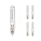 Bulbrite 500 Watt Halogen T4 Mini Bulb, Dimmable Mini-Candelabra Screw Base E11, 5 PK 860806 - alternate 2