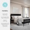 Martha Stewart Jax Queen Size Solid Wood Platform Bed w/Rattan Headboard and Footboard, No Box Spring Req'd, Blk MG-090022-Q-BK-MS - alternate 6