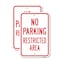 Signmission No Parking Restricted Area, 18'' X 24'' 2 Signs, Heavy Gauge Aluminum, 2PK A-1824-2PACK-25009 - alternate 1