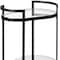 Homeroots Cyclider Black Metal With Two Mirror Glass Shelves Bar Cart 376020 - alternate 5