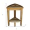 Homeroots Compact Teak Corner Shower Or Outdoor Bench With Shelf In Natural Finish 376733 - alternate 3