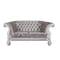 Homeroots 76in Ivory And Off White Velvet Loveseat and Toss Pillows 515715 - alternate 1