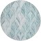 Homeroots 8' Aqua Mint Green And Silver Round Geometric Washable Indoor Outdoor Area Rug 589202 - alternate 6