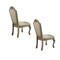 Homeroots Set of Two Antiqued White Upholstered Faux Leather Dining Side Chairs 573412 - alternate 7
