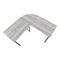 Homeroots 55" Gray and Black L Shape Computer Desk 376541 - alternate 7