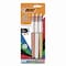 Bic Four-Color Shine Multi-Color Ballpoint Pen, Retractable, Medium 1mm, Black/Blue/Green/Red Ink, 3PK MMMTP31-AST - alternate 1