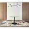 Homeroots 36" Clear And Black Rounded Glass And Steel Pedestal Base Dining Table 546173 - alternate 3