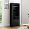 Homeroots 75" Black Wood Bar Cabinet With Two Doors 558542 - alternate 1