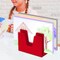 Acrimet 5 Section Incline File Sorter Desk Organizer Rack for Office Desktop Plastic Solid Red 225.9 - alternate 7