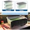 Organize-It 6-Pack 28 Qt Flip-Top Storage Bins - Clear Base, Black Lid, Stackable, 18x12x8, 6PK 606523 - alternate 5