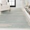 Jonathan Y Khalil Modern Berber Stripe Cream/Turquoise 8 ft. x 10 ft. Area Rug MOH207B-8 - alternate 1