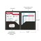 C-Line Products 8-1/2" x 11" Black Two-Pocket Heavyweight Poly Portfolio Folder, 25EA/BX, 6BX/CT 33951-BX - alternate 4