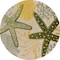 Homeroots 8' Ivory Green And Yellow Round Starfish Indoor Outdoor Area Rug 548062 - alternate 7