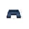 Homeroots 72" Navy Blue Fabric Modular Sleeper Sofa Chaise 568269 - alternate 7