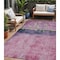 Homeroots 5' X 8' Blush And Mint Green Abstract Washable Indoor Outdoor Area Rug 618596 - alternate 1