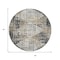 Homeroots 8' Black And Ivory Round Geometric Washable Indoor Outdoor Area Rug 631989 - alternate 6