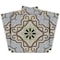 Homeroots 4" X 4" Taupe and Blue Scroll Peel and Stick Tiles 400045 - alternate 1