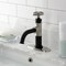 Kingston Brass One-Handle 1-Hole Bathroom Faucet with Knurled Handle, Deck Plate, and Push Pop-Up Drain KSD2828RKX - alternate 4