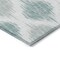 Homeroots 3' X 5' Aqua Teal Blue And Ivory Ikat Washable Indoor Outdoor Area Rug 589068 - alternate 8