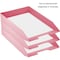 Acrimet Stackable Letter Tray Front Load Letter Size Document Organizer Plastic Solid Pink 1 Unit 211.9 - alternate 6