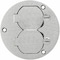 Hubbell Wiring Device-Kellems Box Cover, Floor Box Type, 2 Gang, Aluminum, Duplex Receptacle Cover Type SA3925 - alternate 1