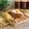 Megachef Bamboo Charcuterie Cheese Board Set with Ramekins and Slide Out Cutlery Drawer 750122177M - alternate 7