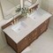 James Martin Vanities Lorelai 60" Double Vanity, Mid-Century Walnut, w/ 3 CM Siberian Silestone Top 424-V60D-WLT-3SFR - alternate 8