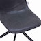 Leisuremod Markley Modern Leather Swival Dining Chair With Metal Legs in Black MSCBL-18-BL - alternate 5