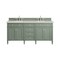 James Martin Vanities Brittany 72" Dbl Vanity, Smokey Celadon, w/ 3 CM Siberian Silestone Top w/FreePower Wireless Charger 650-V72-SC-FSFR - alternate 1