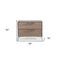 Homeroots 20" Brown And Gray Solid and Manufactured Wood Two Drawer Nightstand 491580 - alternate 7