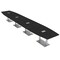 Skutchi Designs Boat Conference Table With Power Unit, 48 in W, 264 in L, Black HAR-BOT-48x264-DOU-U999ST19-ESIL - alternate 1