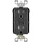 Leviton SmartlockPro Self-Test 15A Black Residential Grade Tamper Resistant 5-15R GFCI Outlet R95-GFTR1-0KE - alternate 2