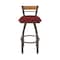 Holland Bar Stool Co Revelle 30in Swivel Bar Stool with Bronze Finish, Medium Back and Graph Ruby Seat 881 - alternate 3
