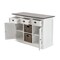 Homeroots Modern Farmhouse Brown And White Large Accent Cabinet 388227 - alternate 6