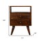 Homeroots 24" Brown Solid Wood Square Two Drawer Nightstand 651576 - alternate 11