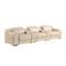 Homeroots 129" Beige Italian Leather Reclining USB Sofa 632881 - alternate 10