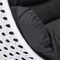Leisuremod White Wicker Hanging 2 person Egg Swing Chair, Black ESCW-57BL - alternate 6